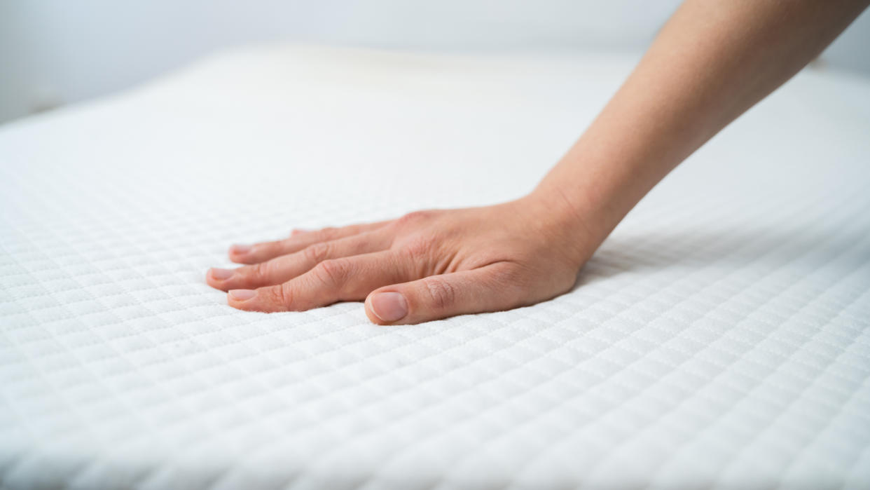 Hand Testing Orthopedic Memory Foam Core Mattress.