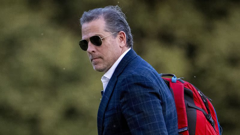 FILE - Hunter Biden, the son of President Joe Biden, walks from Marine One upon arrival at Fort McNair, June 25, 2023, in Washington. Hunter Biden has been indicted on nine tax charges in California as a special counsel investigation into the business dealings of the president’s son intensifies against the backdrop of the looming 2024 election.