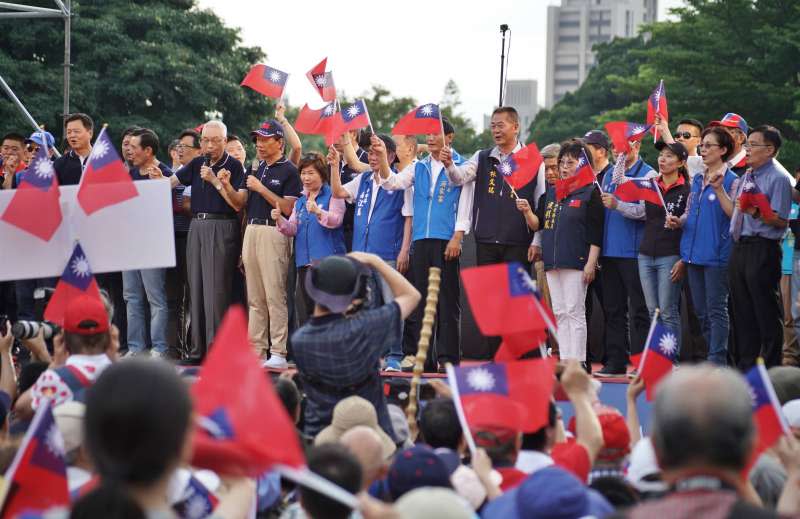 20190707-國民黨反鐵籠公投凱道大會師。（盧逸峰攝）