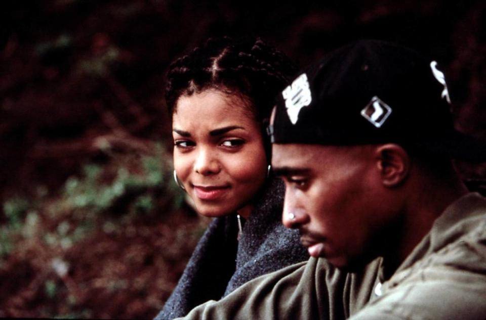 <p>IMAGO / United Archives</p><p><strong>Janet Jackson</strong> and <strong><a href="https://www.yahoo.com/lifestyle/62-tupac-shakur-quotes-inspire-085904229.html" data-ylk="slk:Tupac Shakur;elm:context_link;itc:0;sec:content-canvas;outcm:mb_qualified_link;_E:mb_qualified_link;ct:story;" class="link  yahoo-link">Tupac Shakur</a></strong> star in this eye-opening, complex romantic drama, which weaves together themes of love, loss and healing. </p>