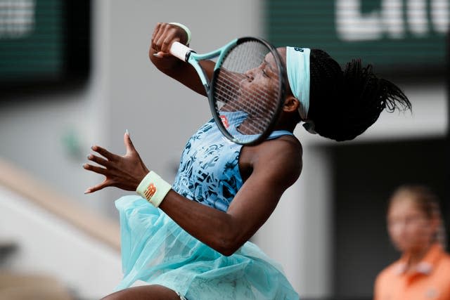 Coco Gauff made it through to the quarter-finals at the French Open after victory over Elise Mertens