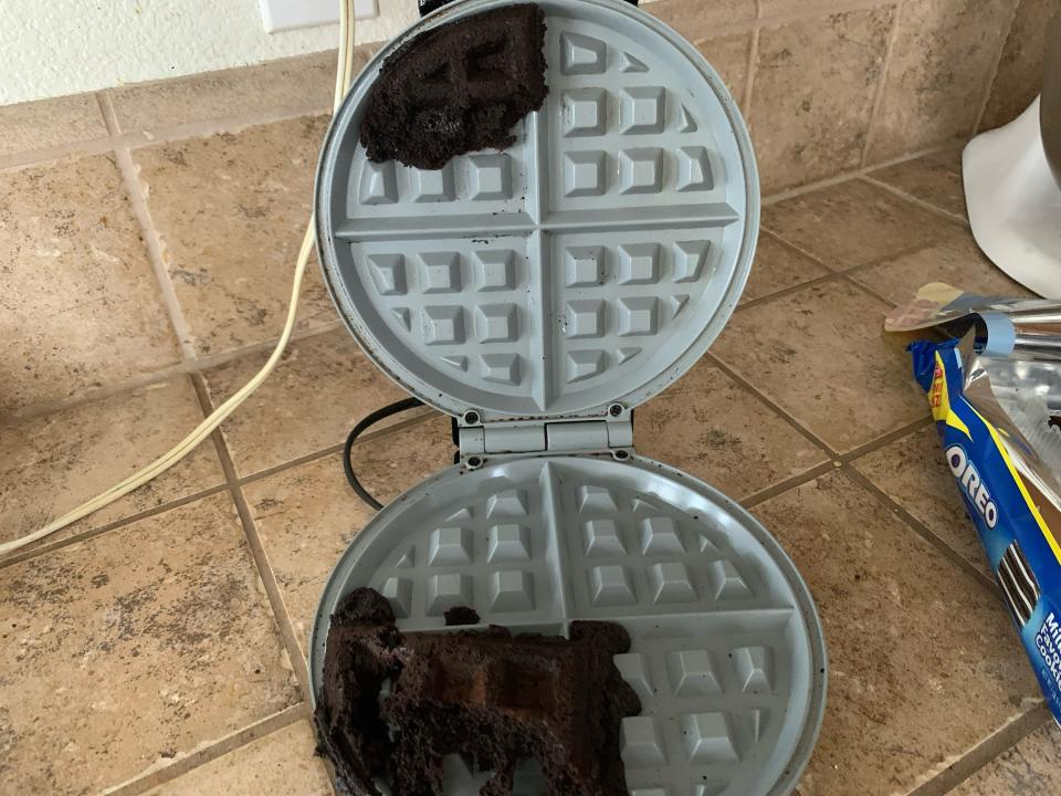 tiktok oreo waffle maker hack