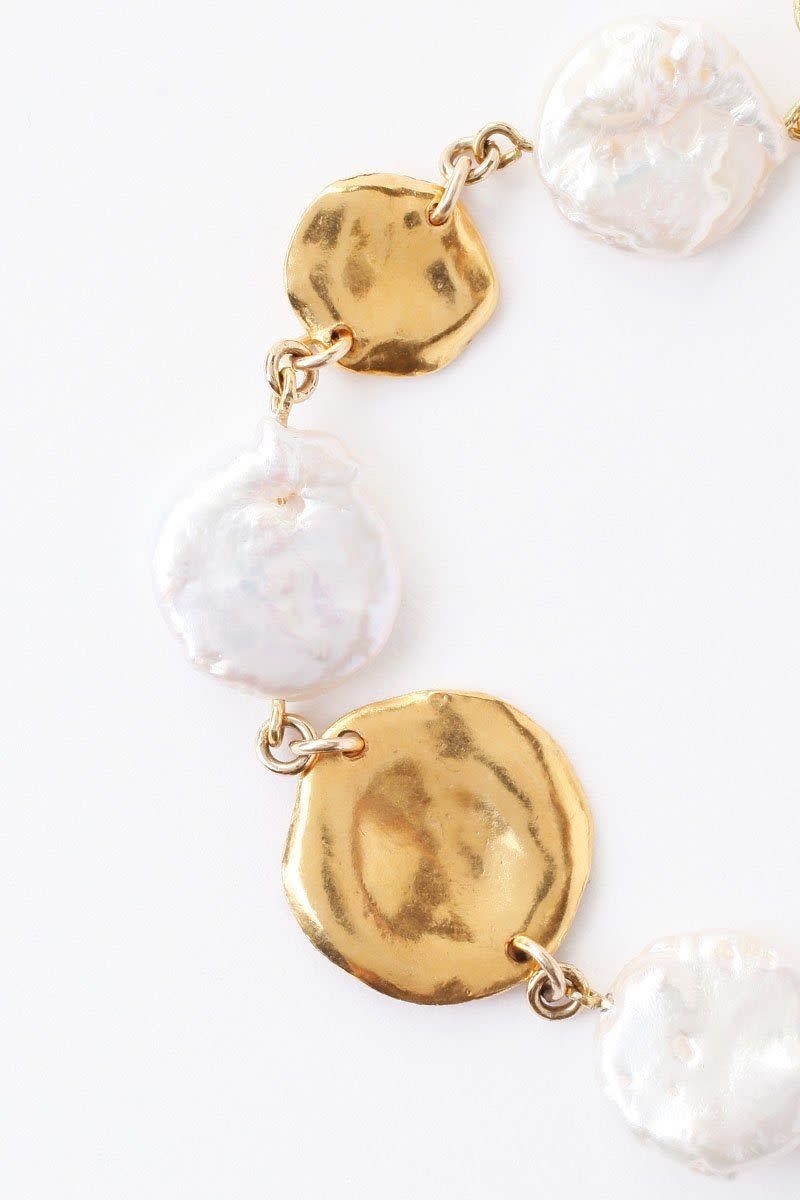 11) White Keshi Pearl Necklace