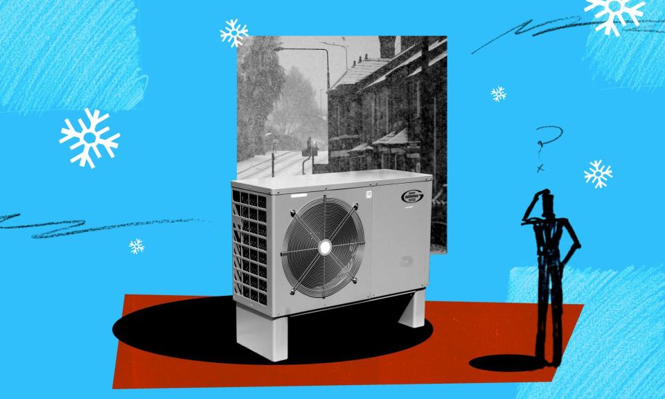 <span>Some people claim a heat pump will leave you frozen out just when you need it most.</span><span>Composite: Guardian Design/Alamy/Getty</span>