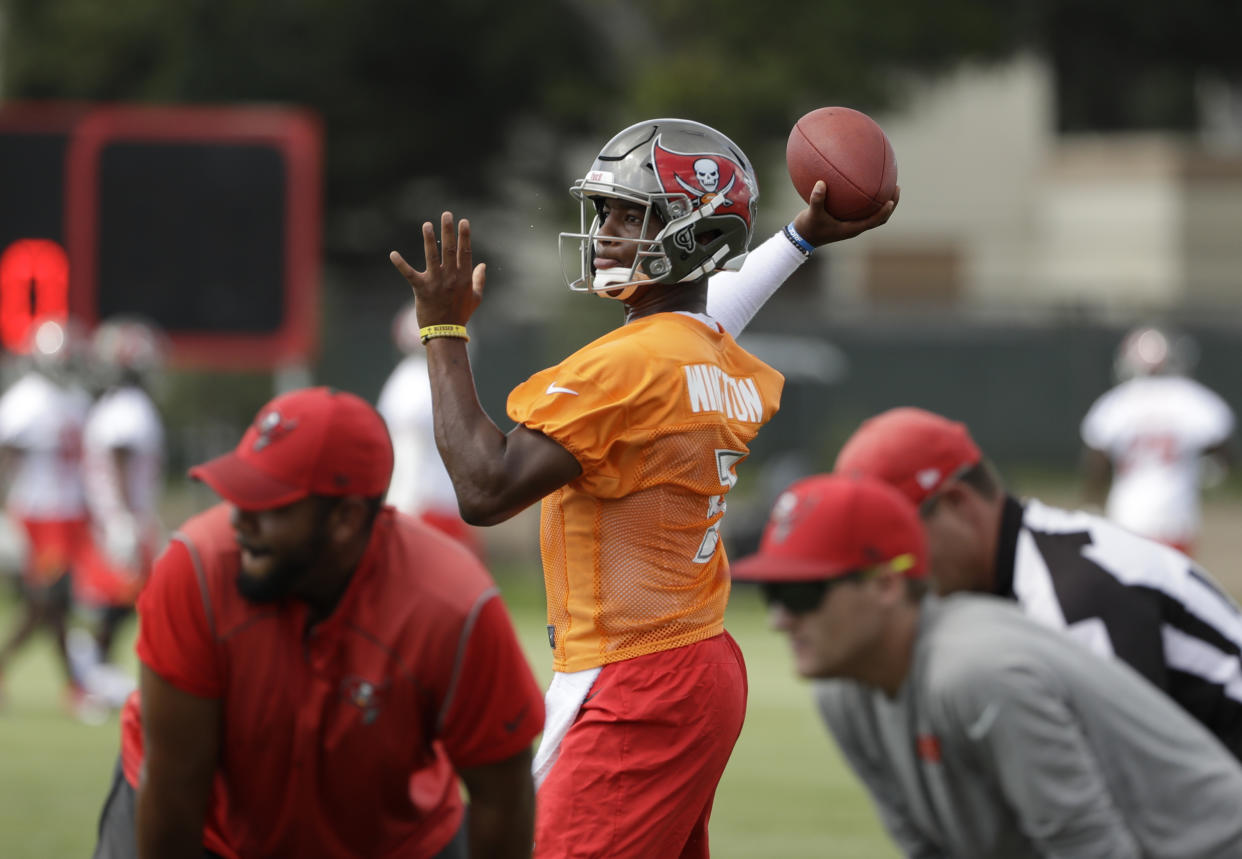 The Bucs are still waiting on results from a seven-month NFL investigation into allegations that Jameis Winston groped an Uber driver. (AP)