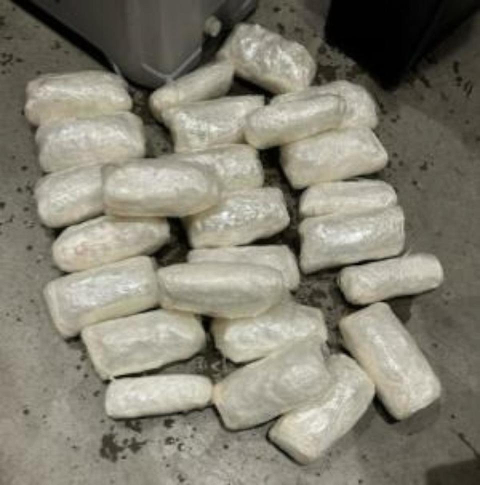 PHOTO: Almost 50 pounds of methamphetamine were found hidden in an ice chest full of fish by U.S. Customs and Border Protection officers during a routine screening of a vehicle trying to cross the U.S.-Mexico border. (U.S. Customs and Border Protection)