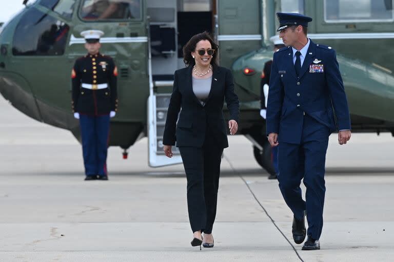 Kamala Harris, durante su viaje a México y Guatemala