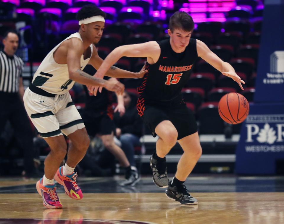 Mamaroneck defeated Yorktown 65-49 in the Slam Dunk Classic at the Westchester County Center in White Plains Jan. 5, 2024.