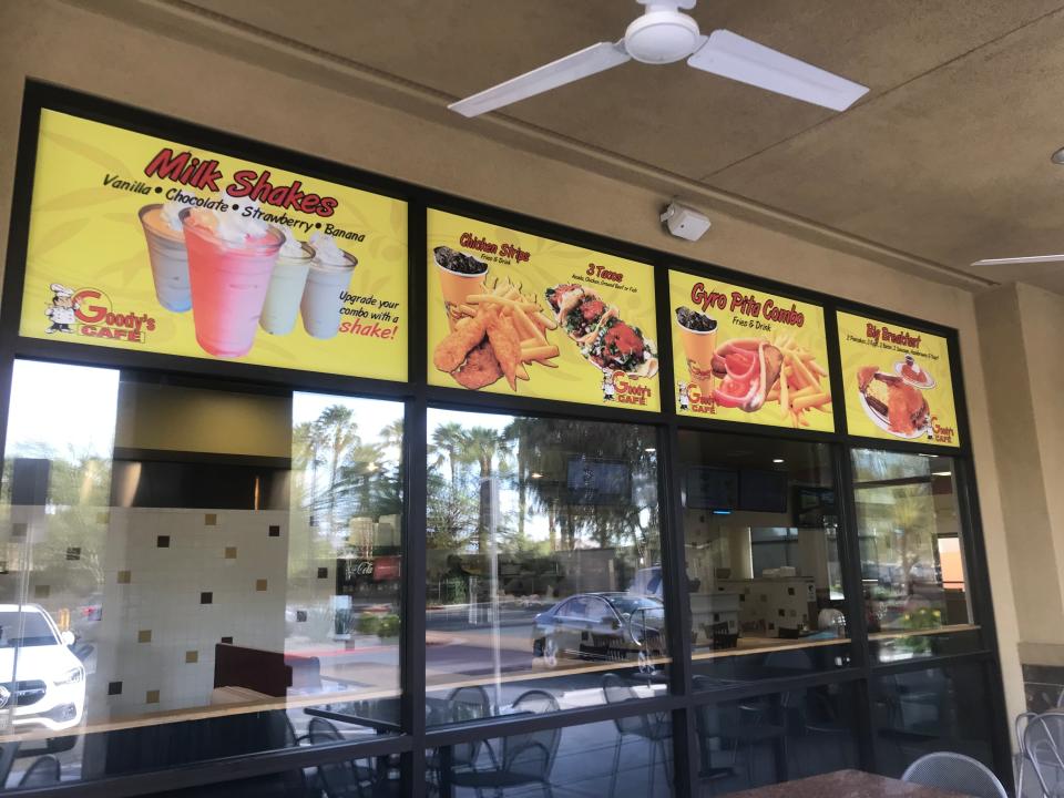 Goody's Cafe In Indio, Calif., offers classic diner food as well as a gyro and pita combo, different Mexican dishes and a variety of milk shakes.