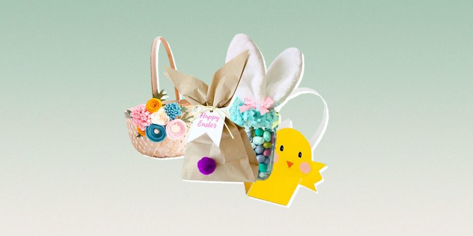 These Joyful Easter Baskets Can Be Put Together With Items in Your House