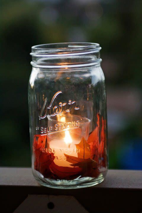 You Can Set A Romantic Ambiance With Candles Just make sure the leaves are a little damp so they don’t set light. 