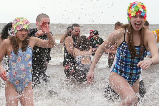 Olcott Polar Bear Swim for Sight at the Lions Pavilion in Olcott’s Krull Park, New York