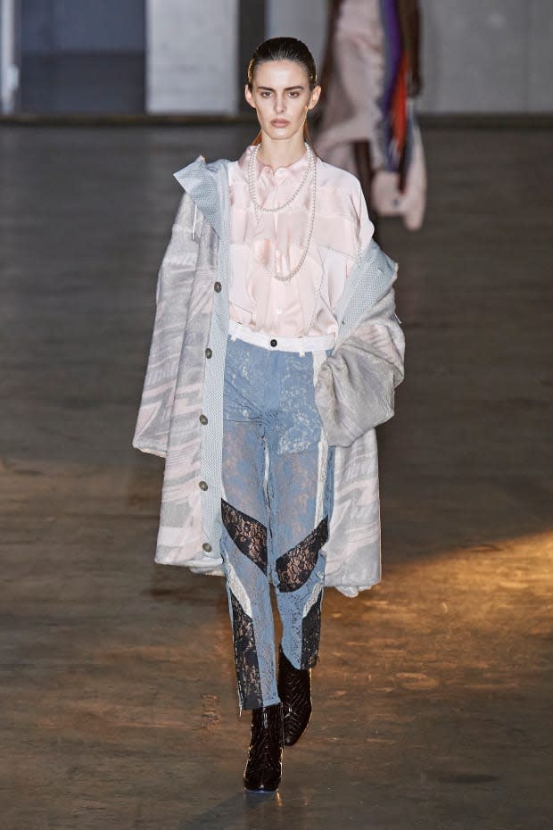 <p>A look from Koché's Fall 2020 collection. Photo: Imaxtree</p>