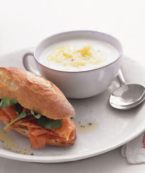 Cauliflower Soup With Prosciutto Sandwiches