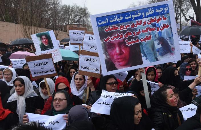 The mob killing of Farkhunda triggered protests around the country, drawing global attention to the treatment of Afghan women (AFP Photo/Shah Marai)