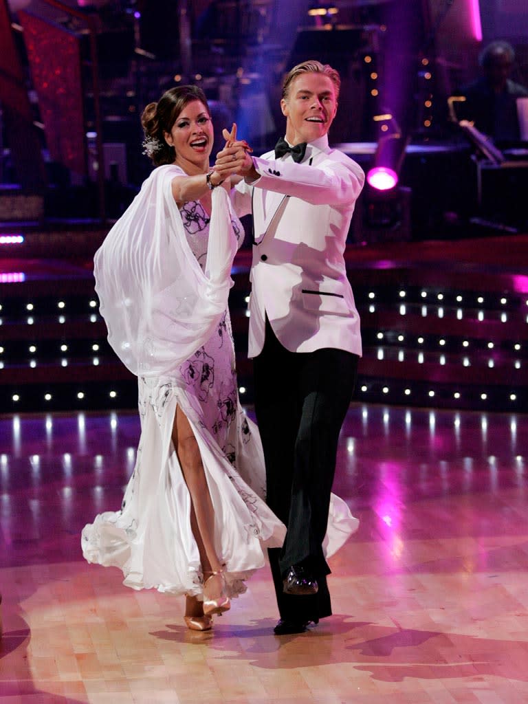 Brooke Burke and Derek Hough perform a dance on the seventh season of Dancing with the Stars.