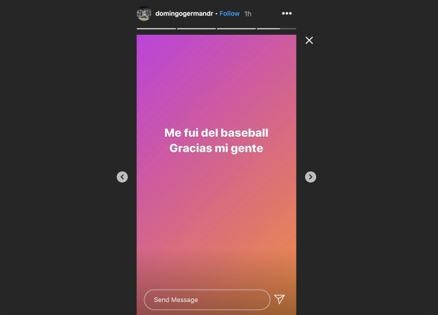 Talkin' Yanks on X: Domingo German now posted an Instagram story