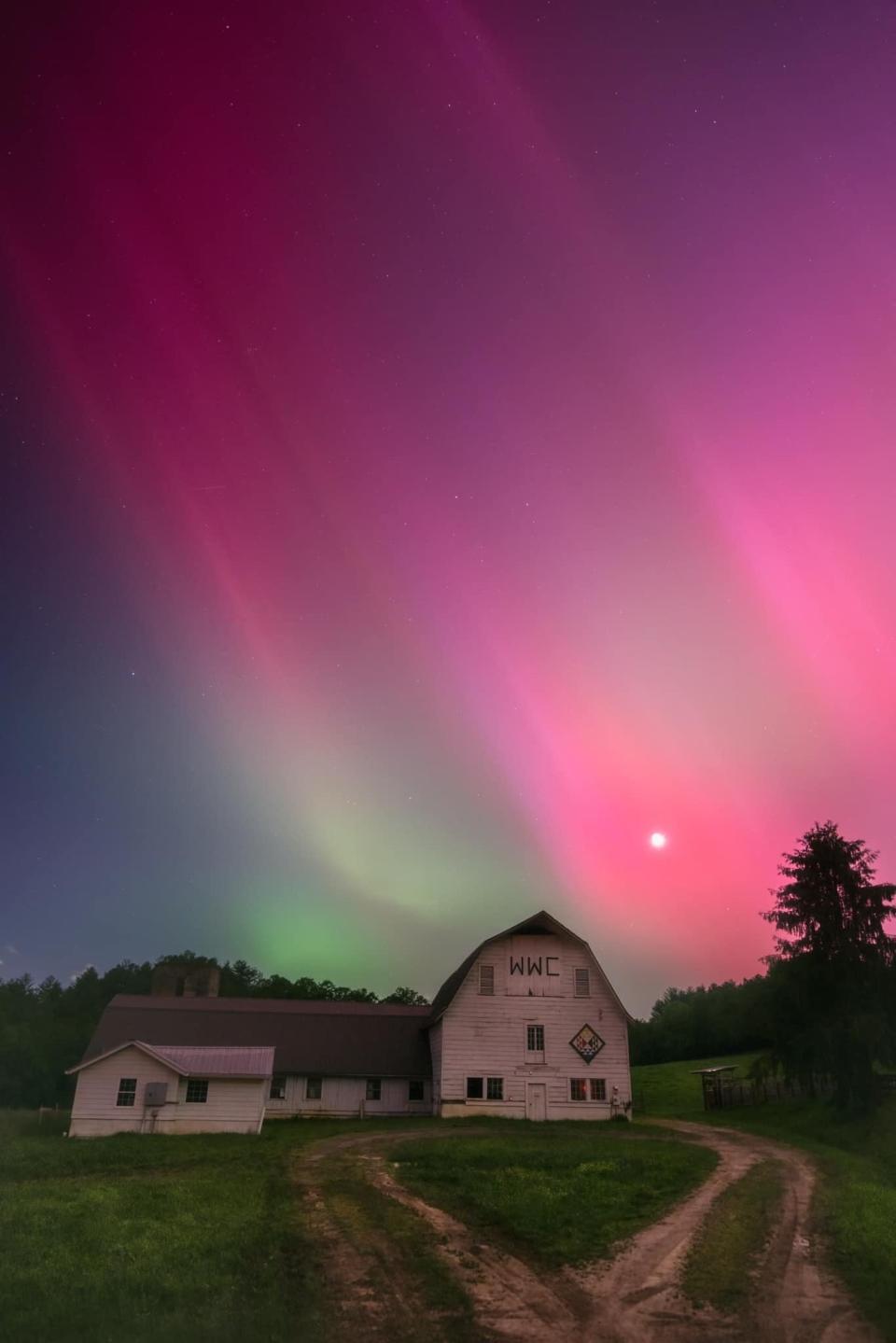 Photographer Jen Blake Fraser took this photo of the northern lights May 10, 2024, over Warren Wilson College. For more: jenniferblakefraser.com and @jenniferblakefraserphoto on Instagram.