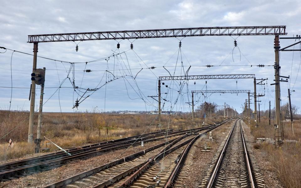 Damaged railway cables in Kharkiv region - SERGIY KOZLOV/EPA-EFE/Shutterstock/Shutterstock