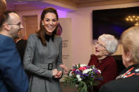 Kate shared a joke with Holocaust survivor Yvonne Bernstein after the UK Holocaust Memorial Day Commemorative Ceremony in Westminster in January 2020. (Chris Jackson/Getty Images)