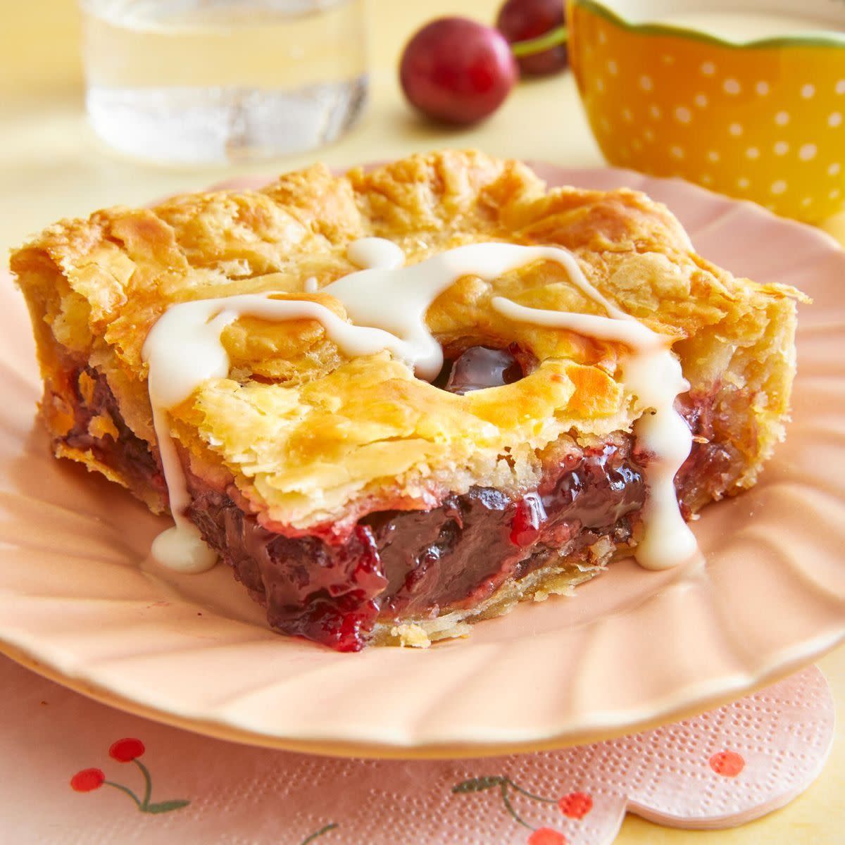 double cherry almond slab pie