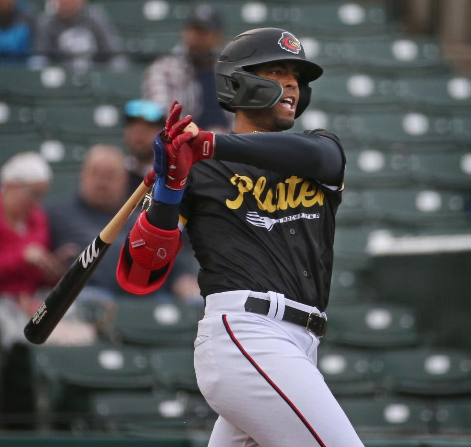 Josh Palacios has gotten hot over the last couple weeks and he had three more hits Thursday night.