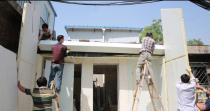 <p>Its construction doesn’t require much skilled labor, and the panels are cut off-site to reduce cost. </p>