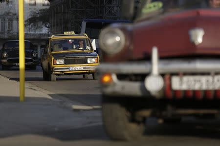 A Lada converted into a taxi is seen in Havana February 7, 2015. REUTERS/Enrique De La Osa