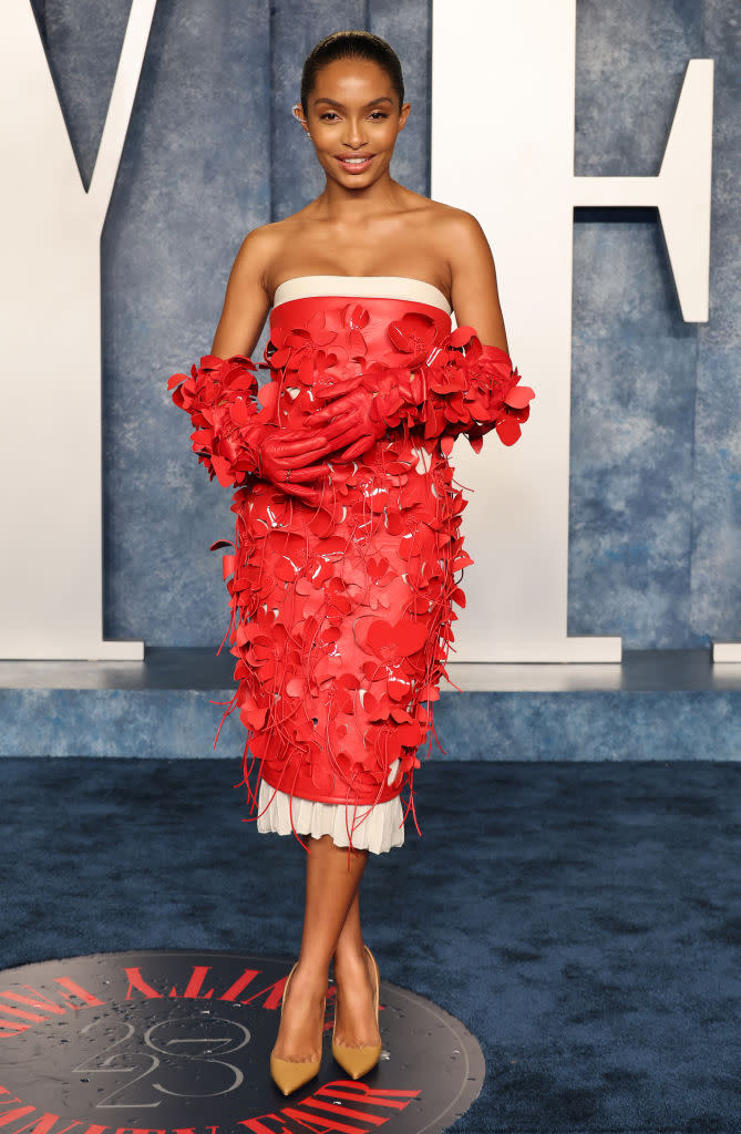 Yara Shahidi at the 2023 Vanity Fair Oscar Party on March 12 in Los Angeles.