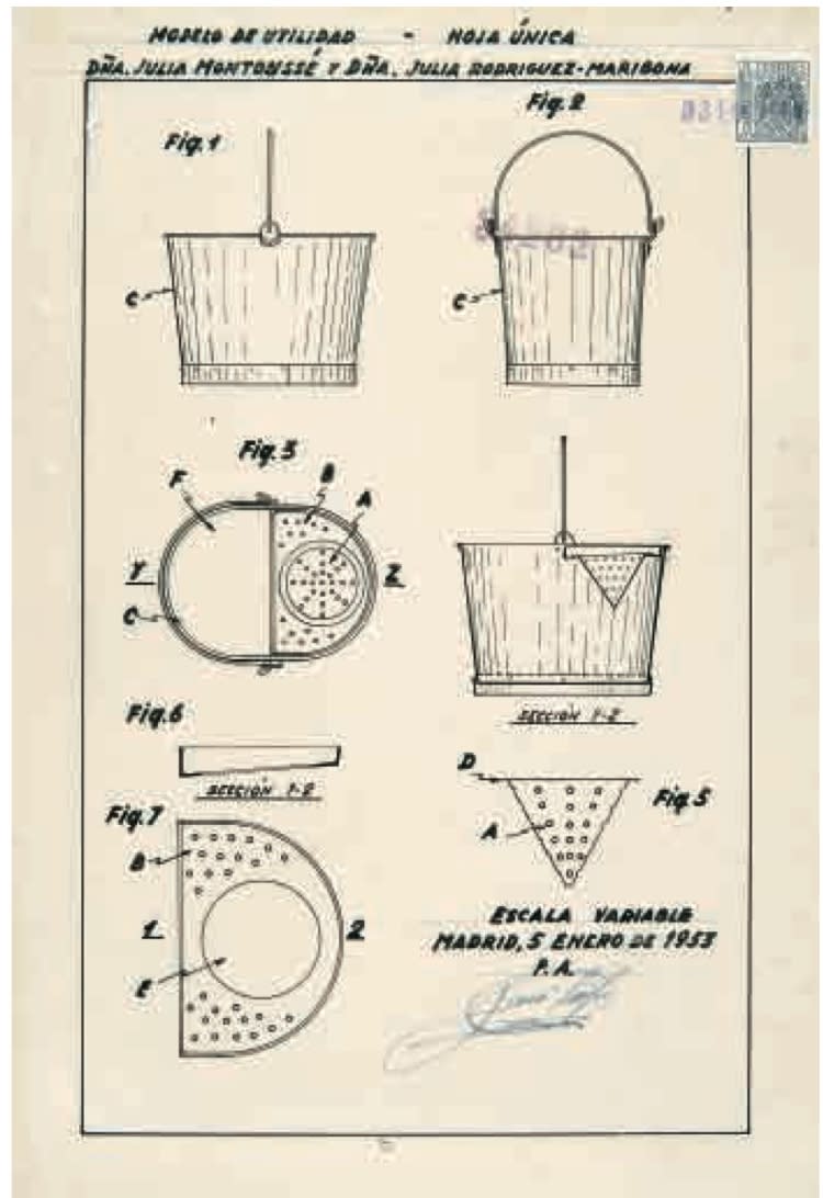 El modelo de utilidad patentado por las Julias constituye una fregona en toda regla. Imagen del catálogo 