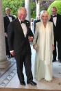 <p>The Duchess of Cornwall looked lovely in a white gown during a dinner to celebrate U.K./Ireland relations in Dublin. </p>