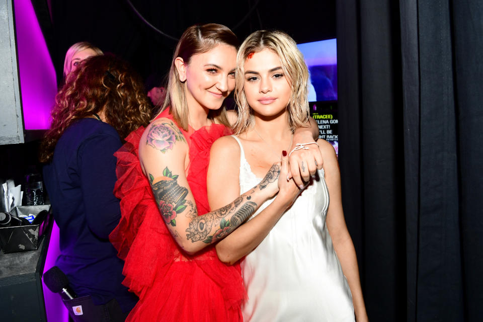 Selena Gomez and her friend Julia Michaels have matching tattoos, too. [Photo: Getty]