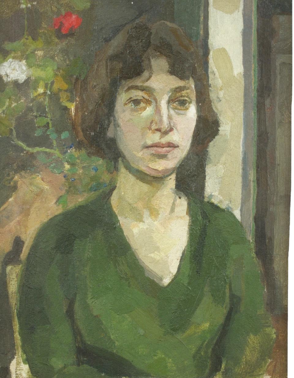 Portrait by her friend Michael Andrews