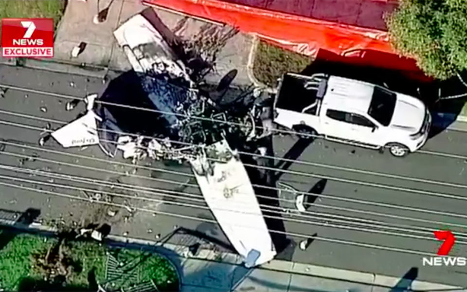 The pilot managed to avoid further tragedy by steering the plane away from houses. Source: 7 News