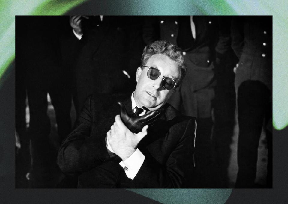 Actor Peter Sellers stars in "Dr. Strangelove."