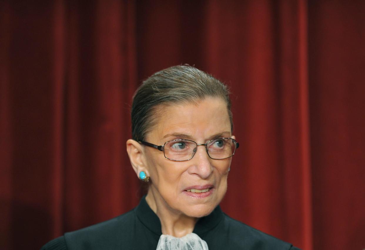 Ruth Bader Ginsburg, 85, is up and making jokes: AFP/Getty