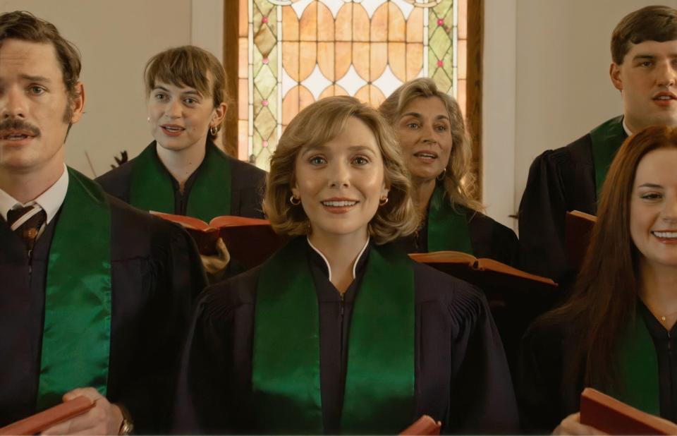 close up of a choir group in the same robes