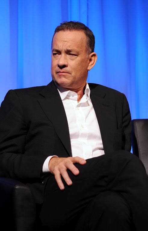 Tom Hanks attends the Academy of Motion Picture Arts and Sciences official Academy members screening of "Captain Phillips," in New York, on October 7, 2013