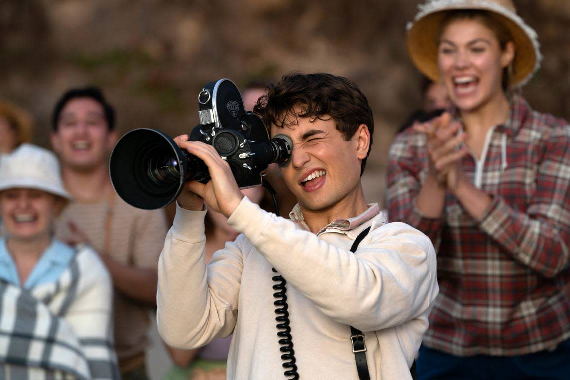 This image released by Universal Pictures and Amblin Entertainment shows Gabriel LaBelle in a scene from “The Fabelmans.” (Merie Weismiller Wallace/Universal Pictures and Amblin Entertainment via AP)