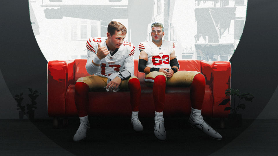 Off the field, Brock Purdy is just as level-headed as he is when playing for the 49ers — and perhaps more of a jokester than you'd think. (Henry Russell/Yahoo Sports)