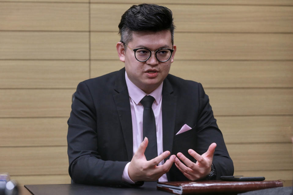 Bandar Kuching MP Dr Kelvin Yii Lee Wuen during an interview with Malay Mail at Parliament August 25, 2020. — Picture by Ahmad Zamzahuri