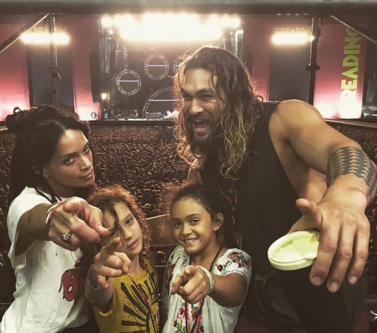 Jason Momoa (with wife Lisa Bonet and their two kids) is a family man! (Photo: Instagram)