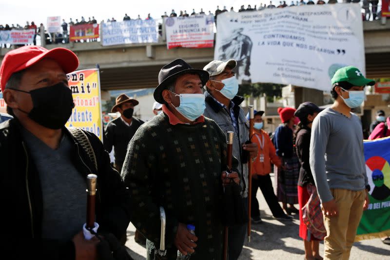 Protest demanding resignation of Guatemalan President Giammattei and Attorney General Porras in San Cristobal Totonicapan