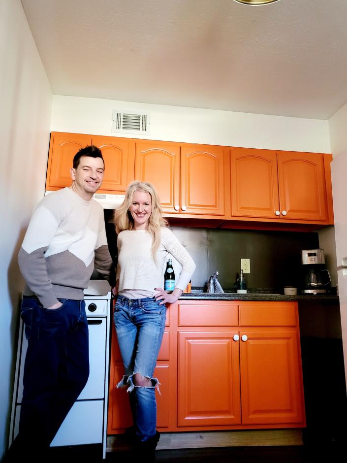 In this after photo, Courier Journal food columnist Dana McMahan and her business partner Michael recently purchased a small apartment building in Old Louisville where they are renovating several units, with a focus on new kitchens.