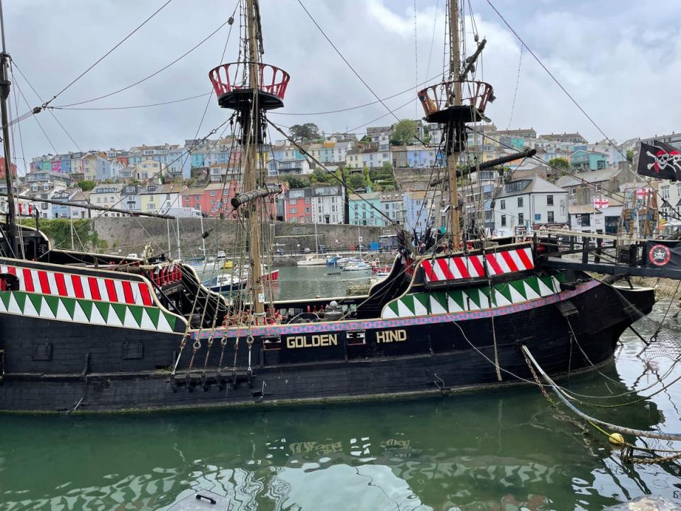 The Golden Hind sits empty in Brixham harbour (The Independent)