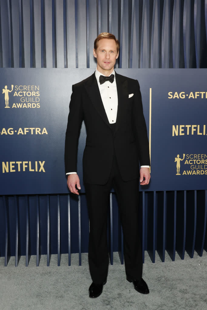 Alexander Skarsgård in a classic tuxedo and bow tie
