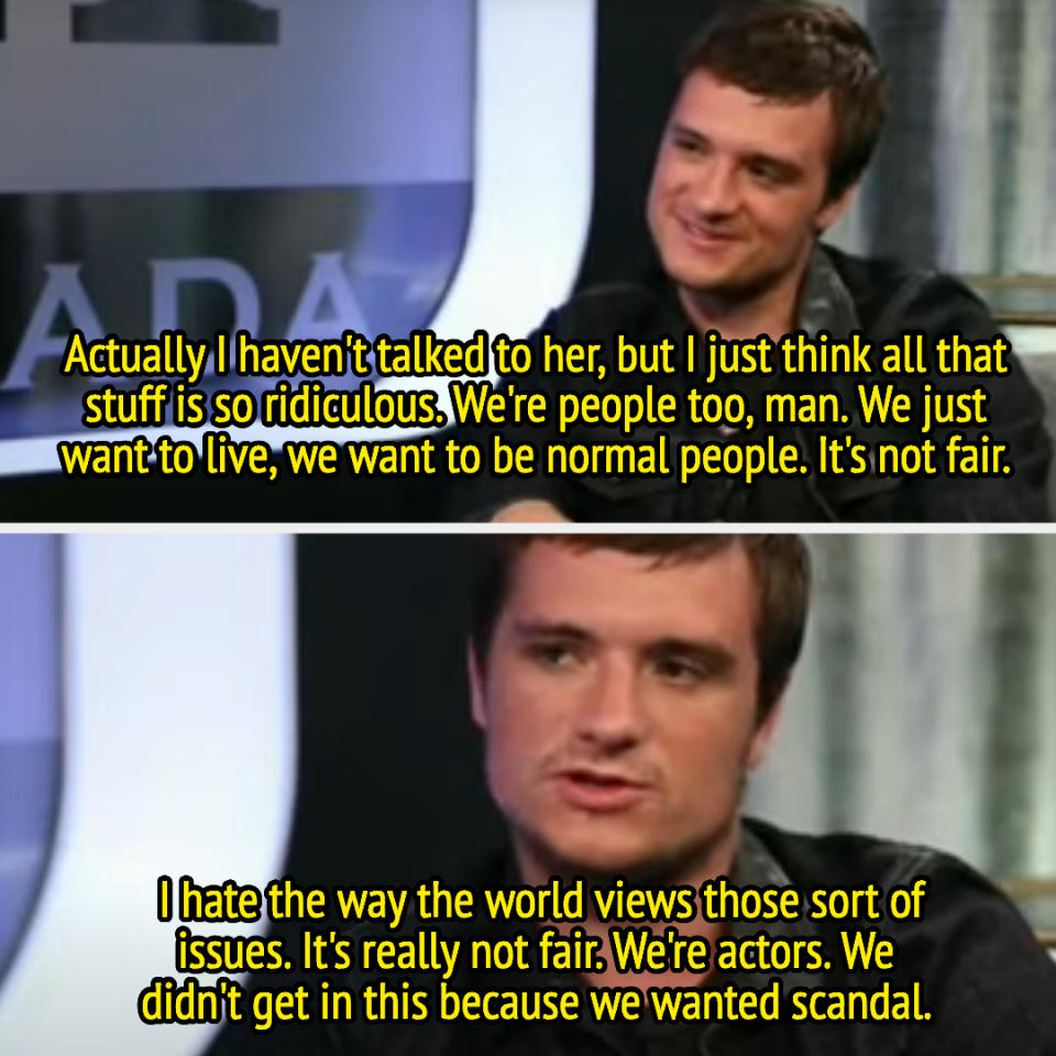 Screenshot of Josh Hutcherson's interview