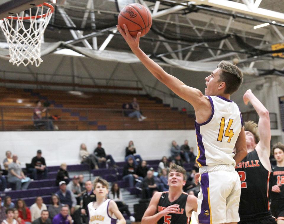 Aden Hathaway surpassed the 1,000-point plateau for his career on Friday night.