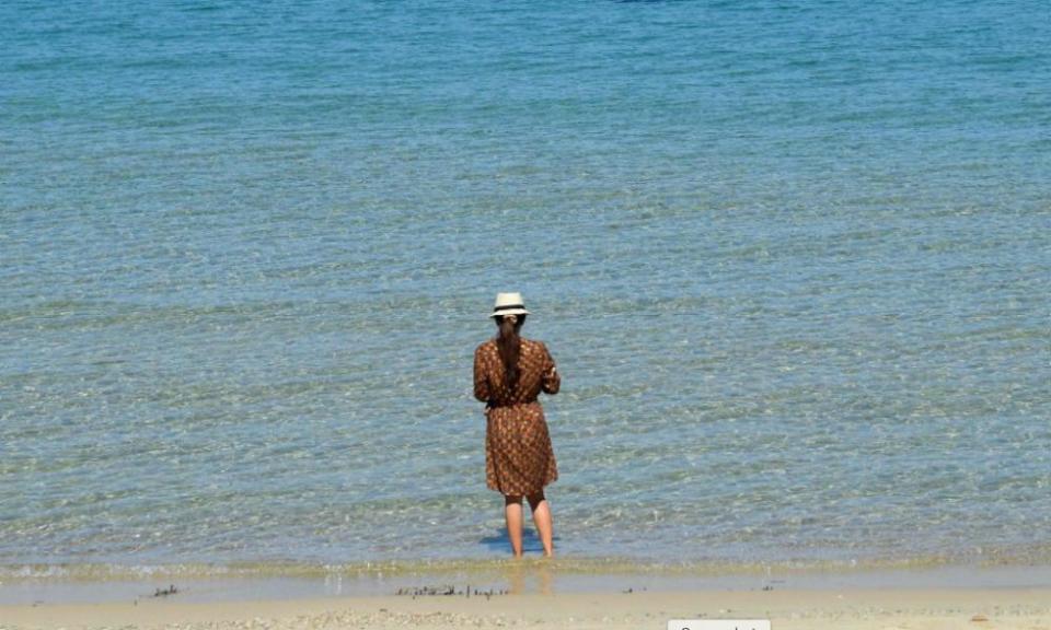 woman on beach