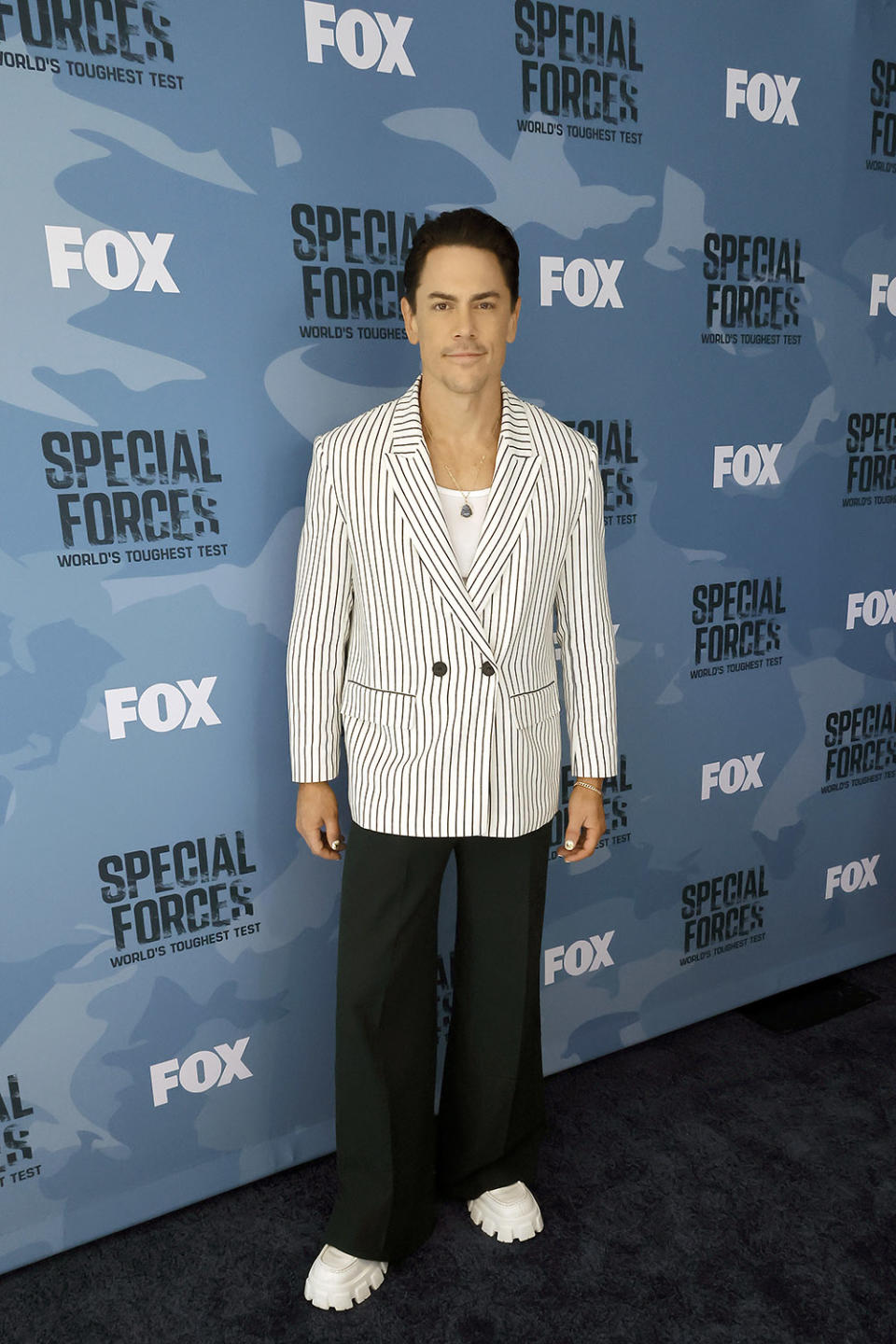 Tom Sandoval attends the red carpet for Fox's "Special Forces World's Toughest Test" at Fox Studio Lot on September 12, 2023 in Los Angeles, California.